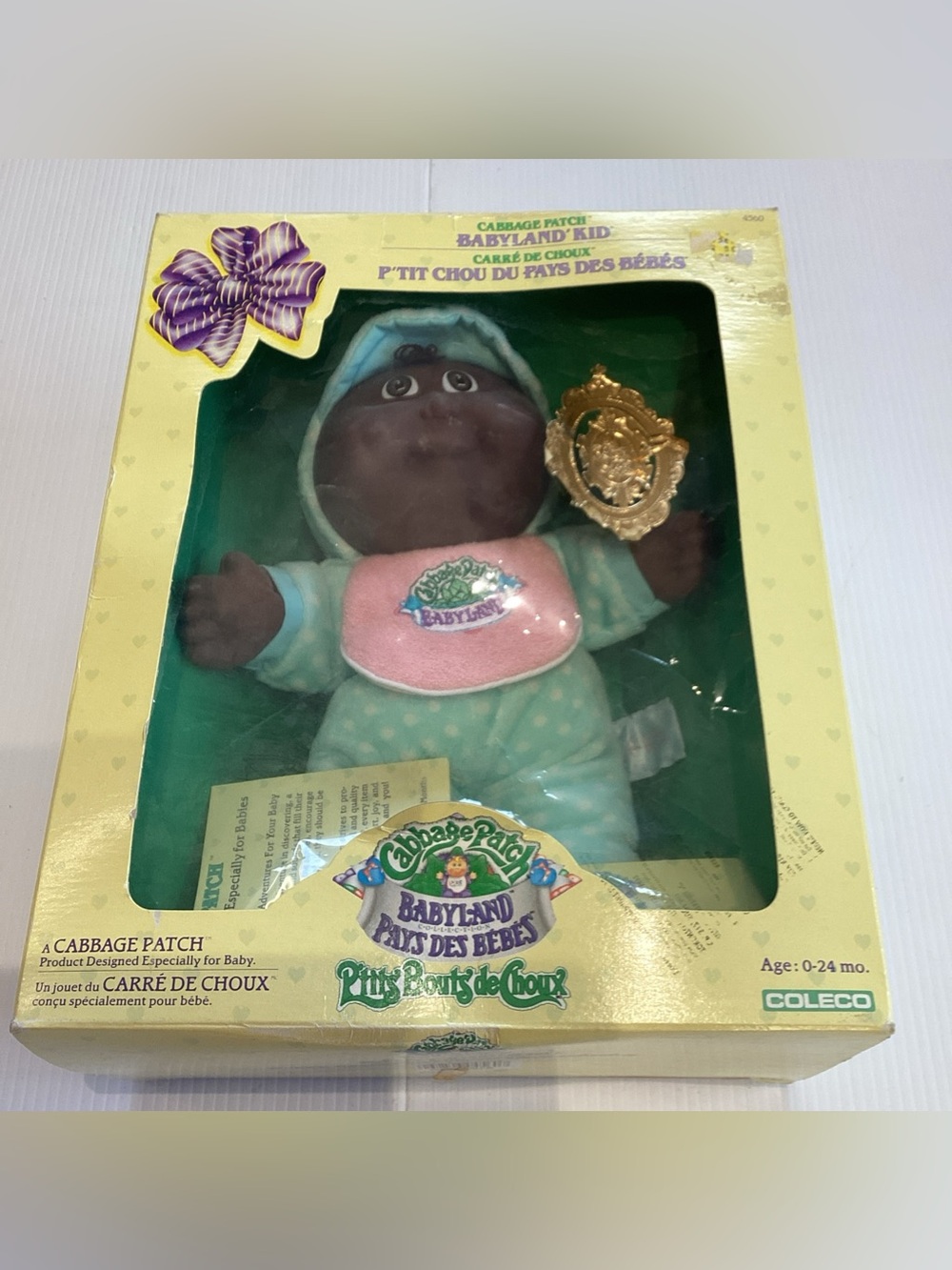 VINTAGE 1988 CABBAGE PATCH KIDS BABYLAND BLACK AFRICAN AMERICAN 4560 Coleco